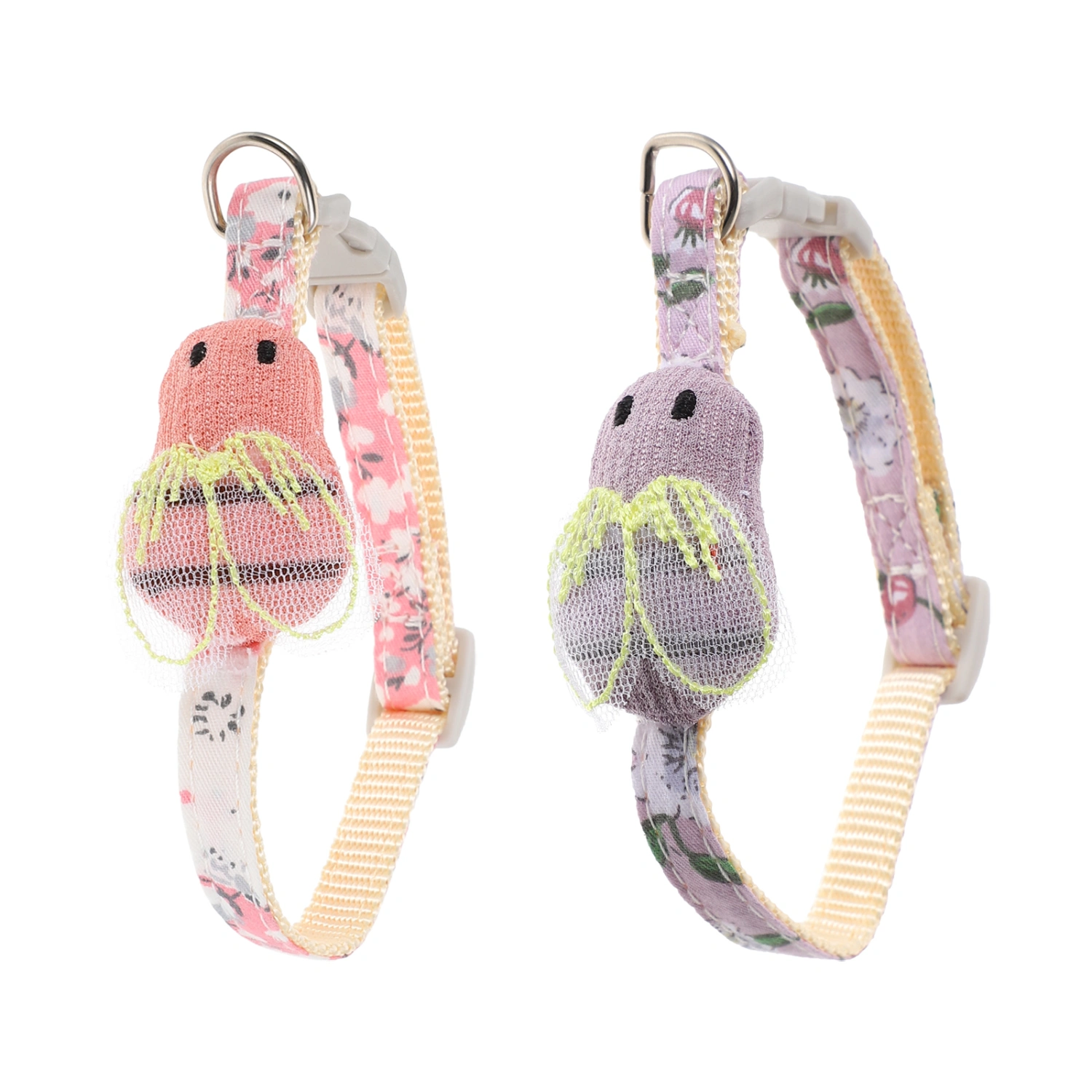 2PCS Pets Adjustable Collars Cats Neckties Bee Shape Cat Collars Pet Neckwears