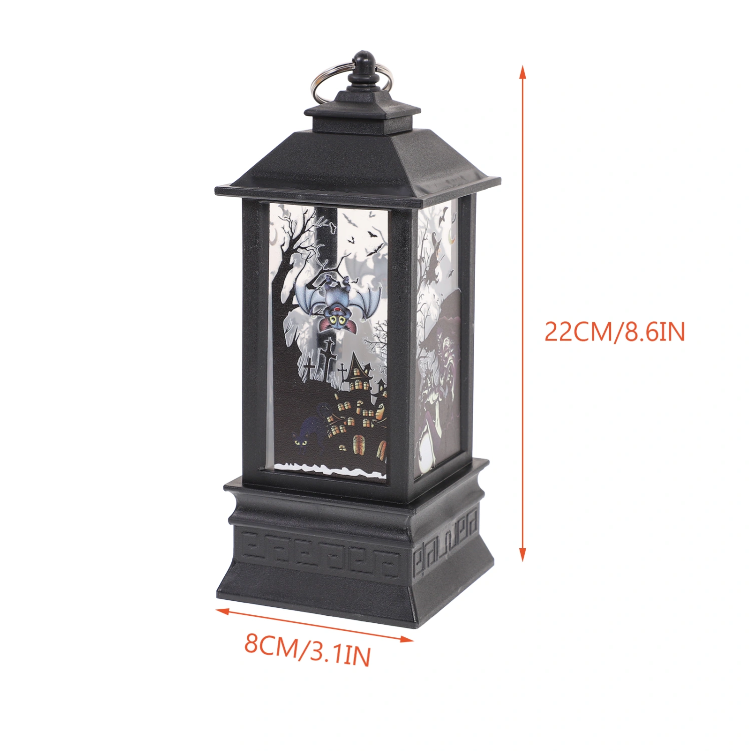 Glitter Flameless Candle Lights Witch Pattern Candle Night Lamps For Home Party Decoration Halloween Day Gift