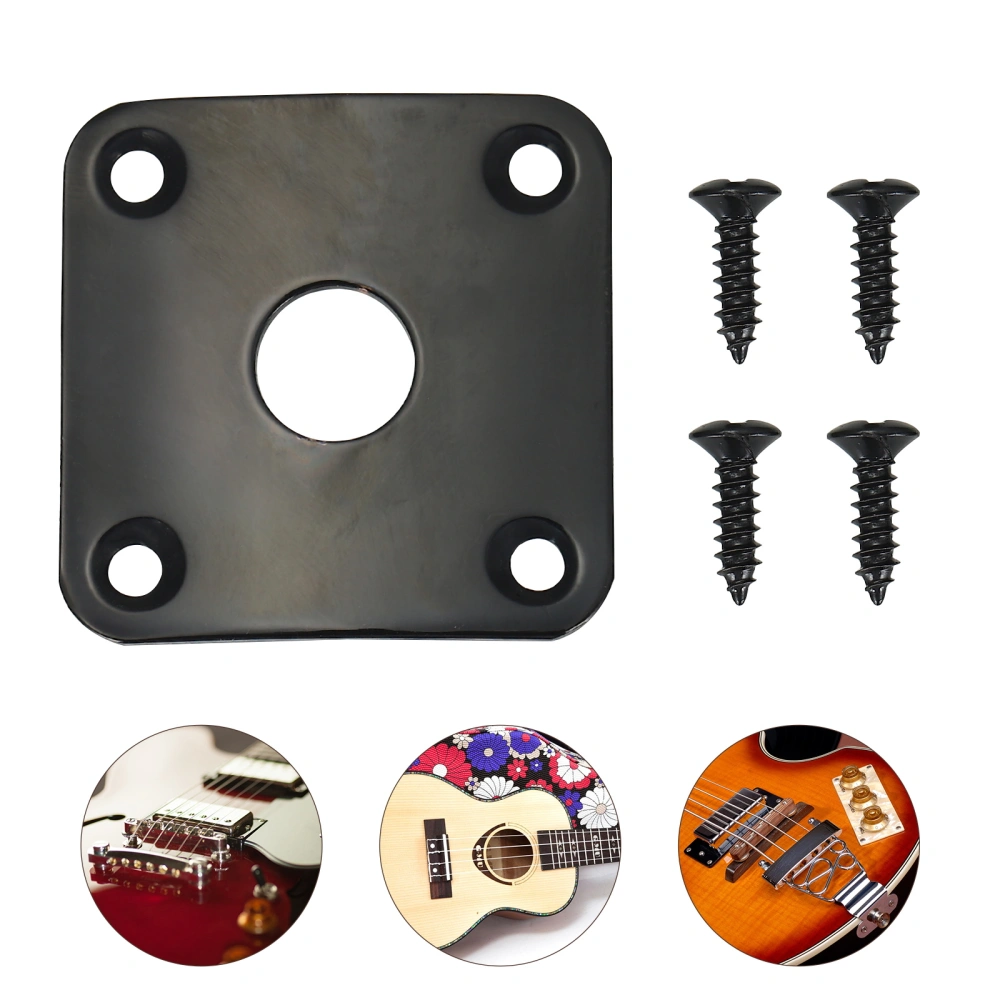 Square Jack Plate Replacement Curved Metal Electric Guitar Socket Plate Supply