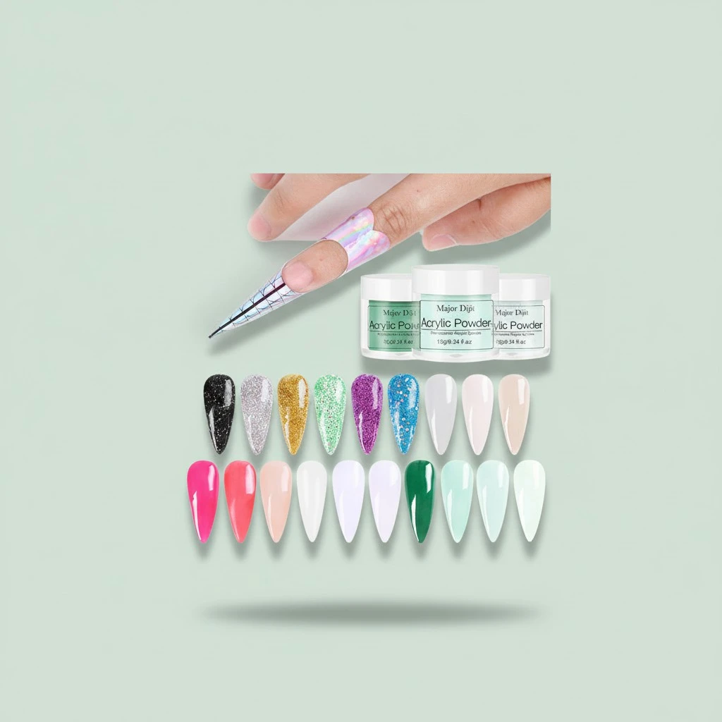 1 Set Acrylic Powder and Liquid Set Professional Nail Art Crystal Powder Kit