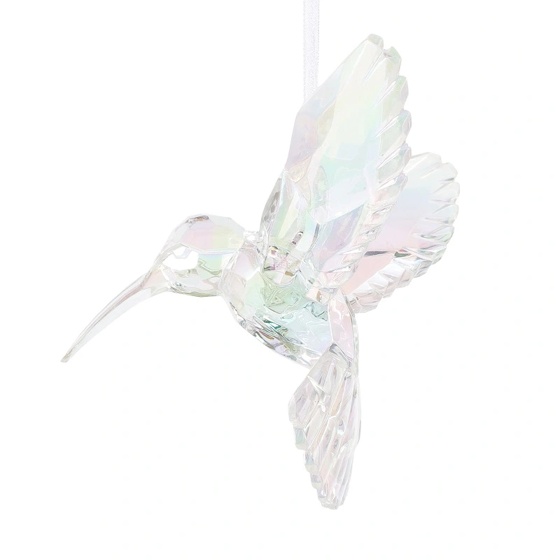 3Pcs Hummingbird Ornament Acrylic Iridescent Clear Hummingbird Pendants for Decor