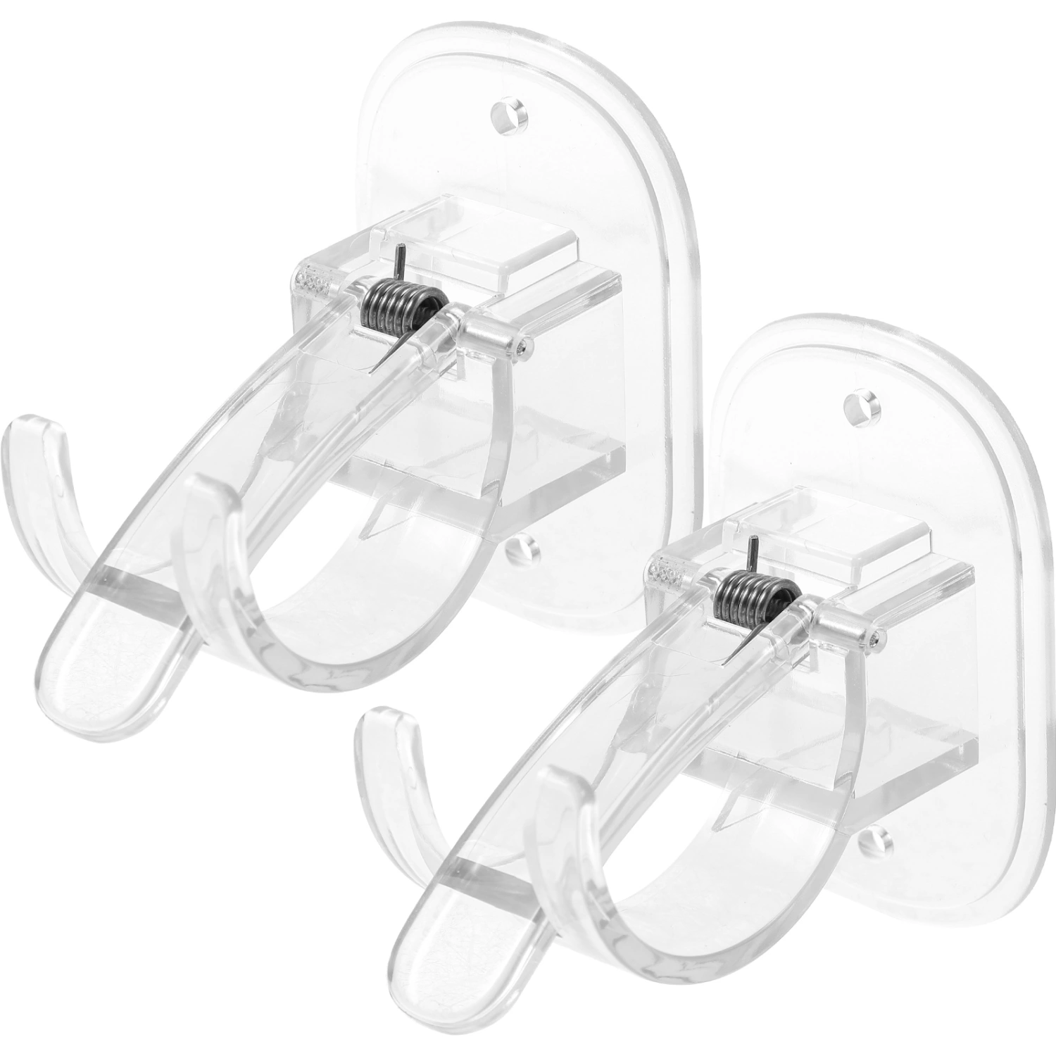 1 Set of Shower Rod Retainer Holder Shower Curtain Hooks Curtain Rod Support Holders