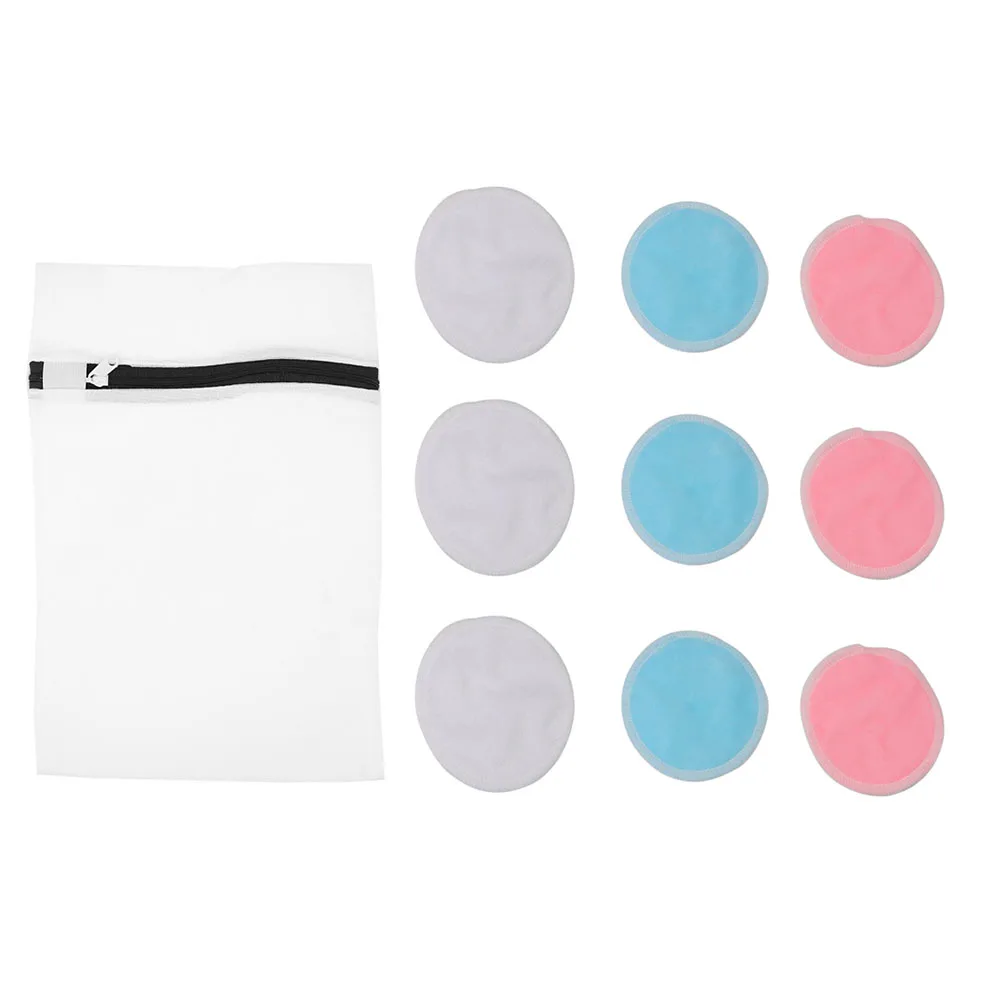 10pcs Practical Makeup Remover Pads Durable Double Layer Bamboo Fiber Pads