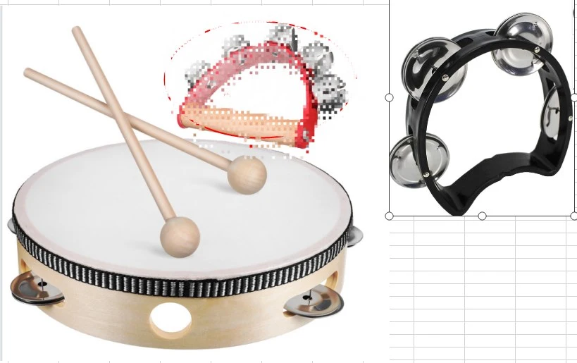 1 Set Tambourine With Mallets Tambourine Musical Instrument Tambourine Drums For Adults