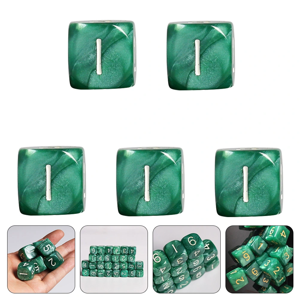 5pcs Acrylic Dices Multi-sided Dice Toys Entertainment Dice Playthings for Party