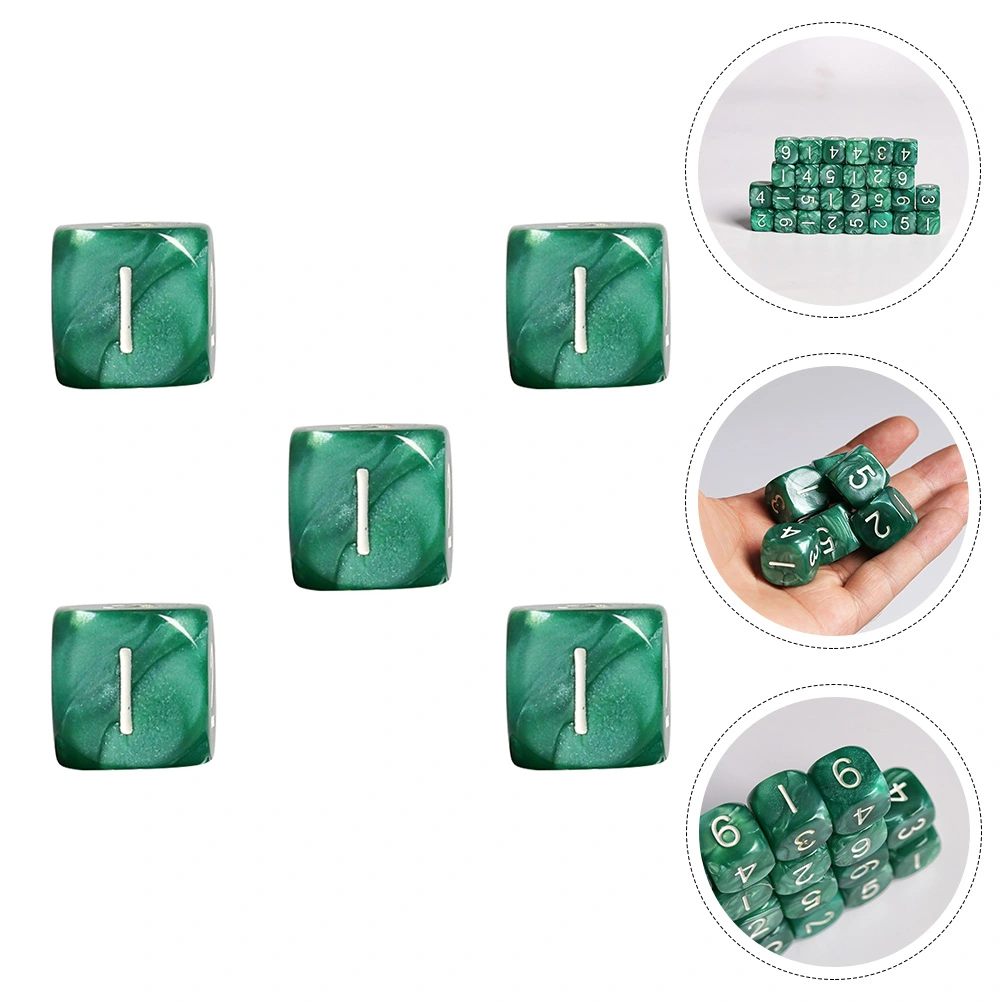 5pcs Acrylic Dices Multi-sided Dice Toys Entertainment Dice Playthings for Party