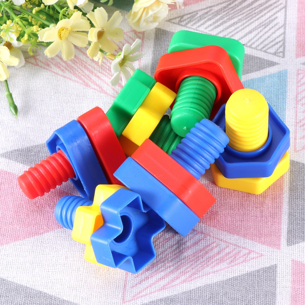 6pcs Huge Nuts and Bolts Birds Toy Parts for Parrots Macaws Cockatoos (Random Style)