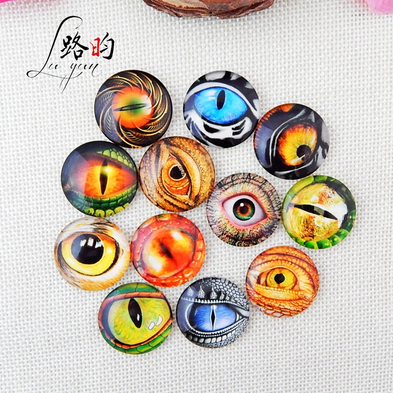 100pcs Animal Glass Fake Eyes Craft Diy Finishing Eyes Supplies Fake Eyes for Doll Making