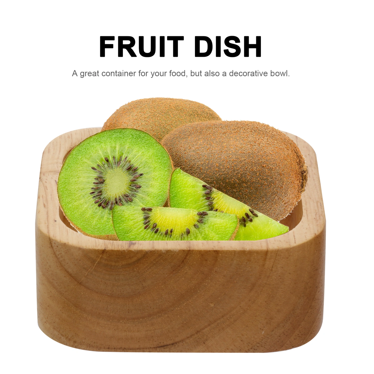 Wooden Fruit Bowl Practical Salad Bowl Square Snacks Bowl Multifunctional Bowl