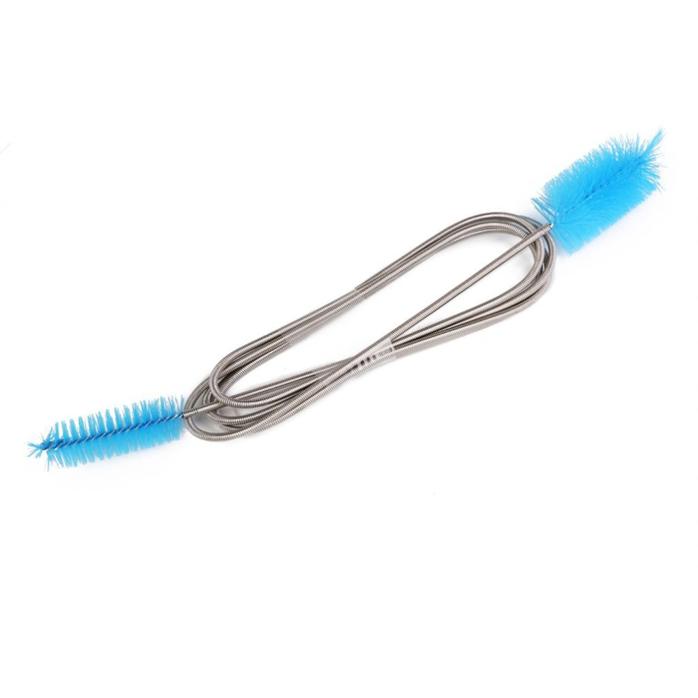 Flexible Double Ended Aquarium Water Hose Pipe Cleaning Brush (Sky Blue)