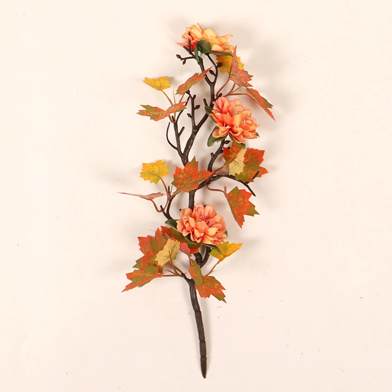 Maple Leaf Flower Stem Fall Branch Thanksgiving Day Fake Branch Household Decoration