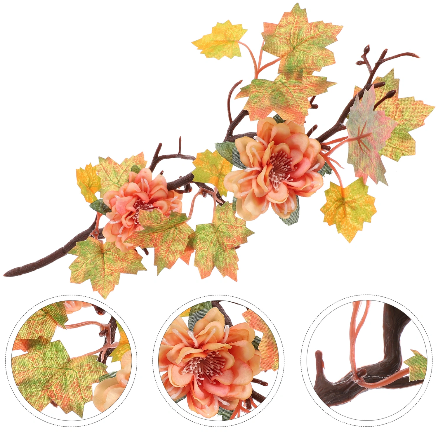 Maple Leaf Flower Stem Fall Branch Thanksgiving Day Fake Branch Household Decoration