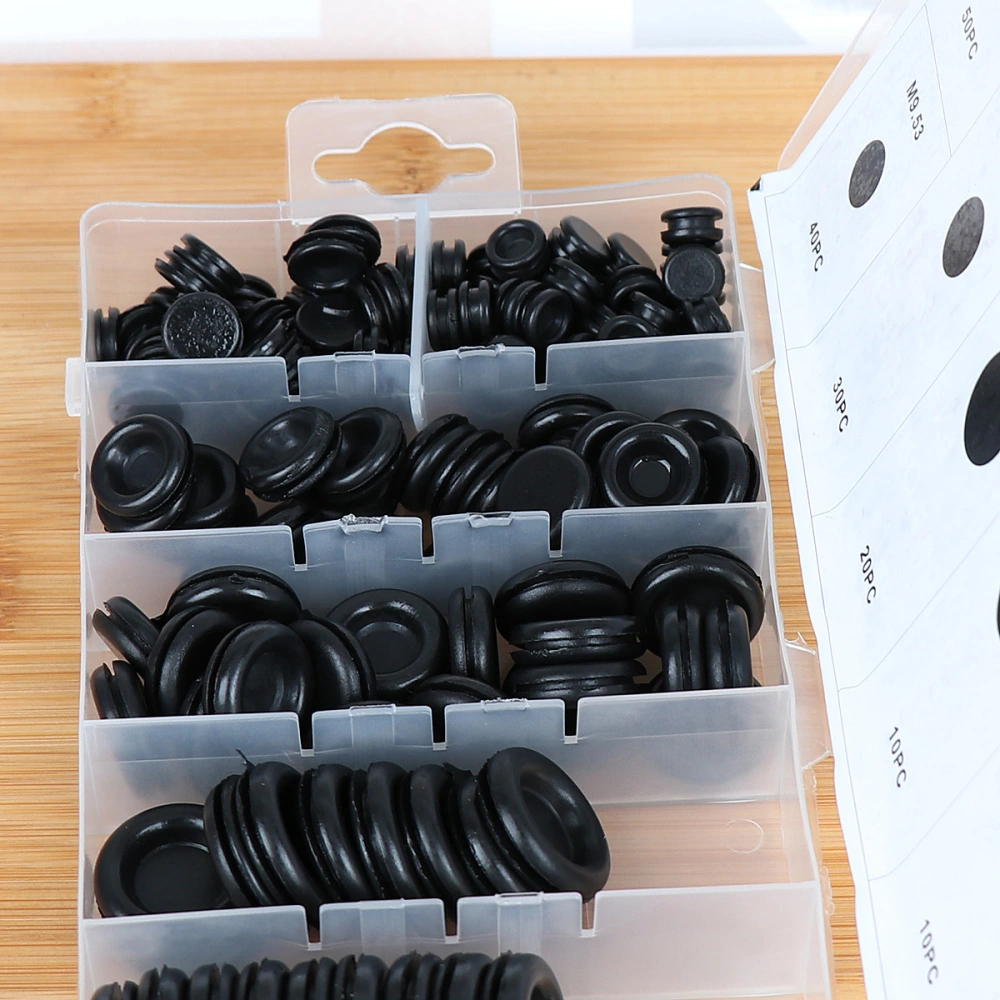 170pcs Furniture Decorative Cover Plastic Screw Furniture Cabinet Accessories Plastic Plug Buttons (Black)