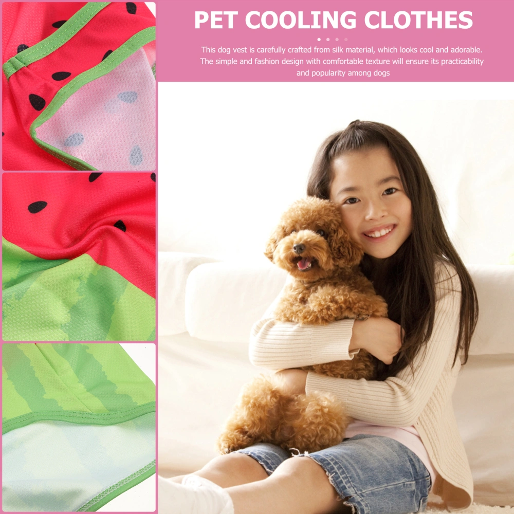 Adorable Pet Cooling Clothes Pet Dog Vest Watermelon Pattern Puppy T-Shirt Dog Summer Clothes (Size L)