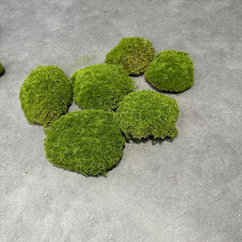 6Pcs Decorative Artificial Moss Rocks Artificial Mossy Stone Decorations Outdoor Garden Moss Rocks