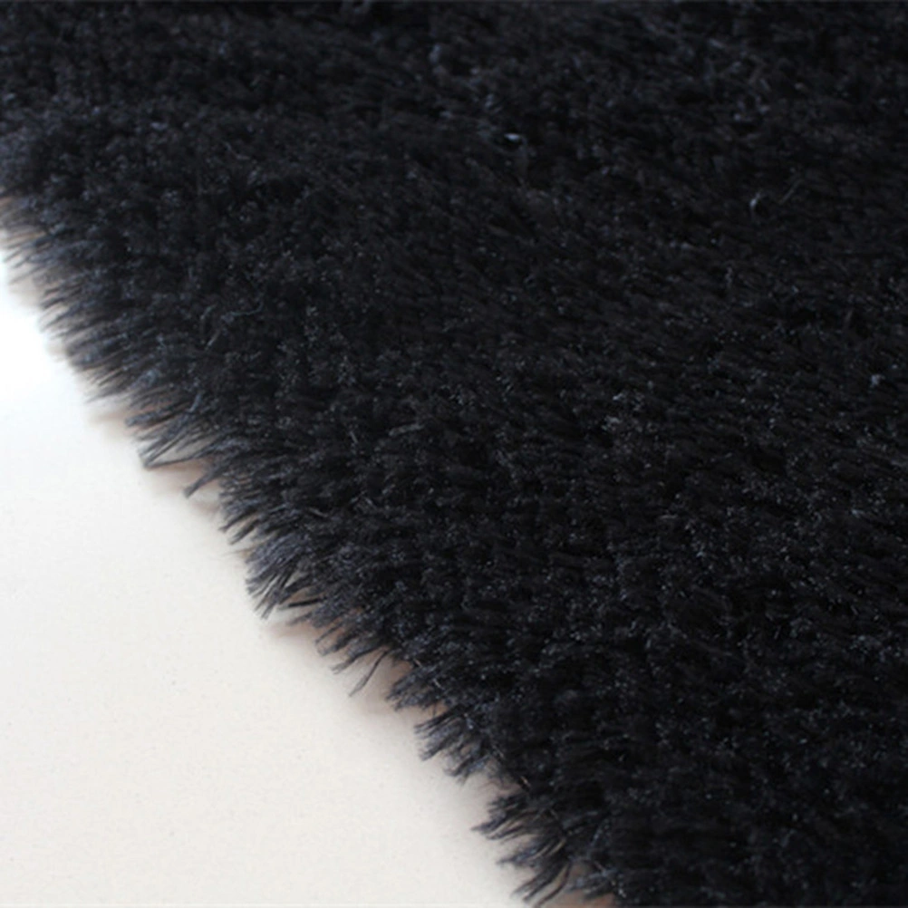 Modern Rugs Living Room Carpet Bedroom Rug for Children Play Solid Home Decorator Floor Mat Carpet 80 x 120CM (Black)