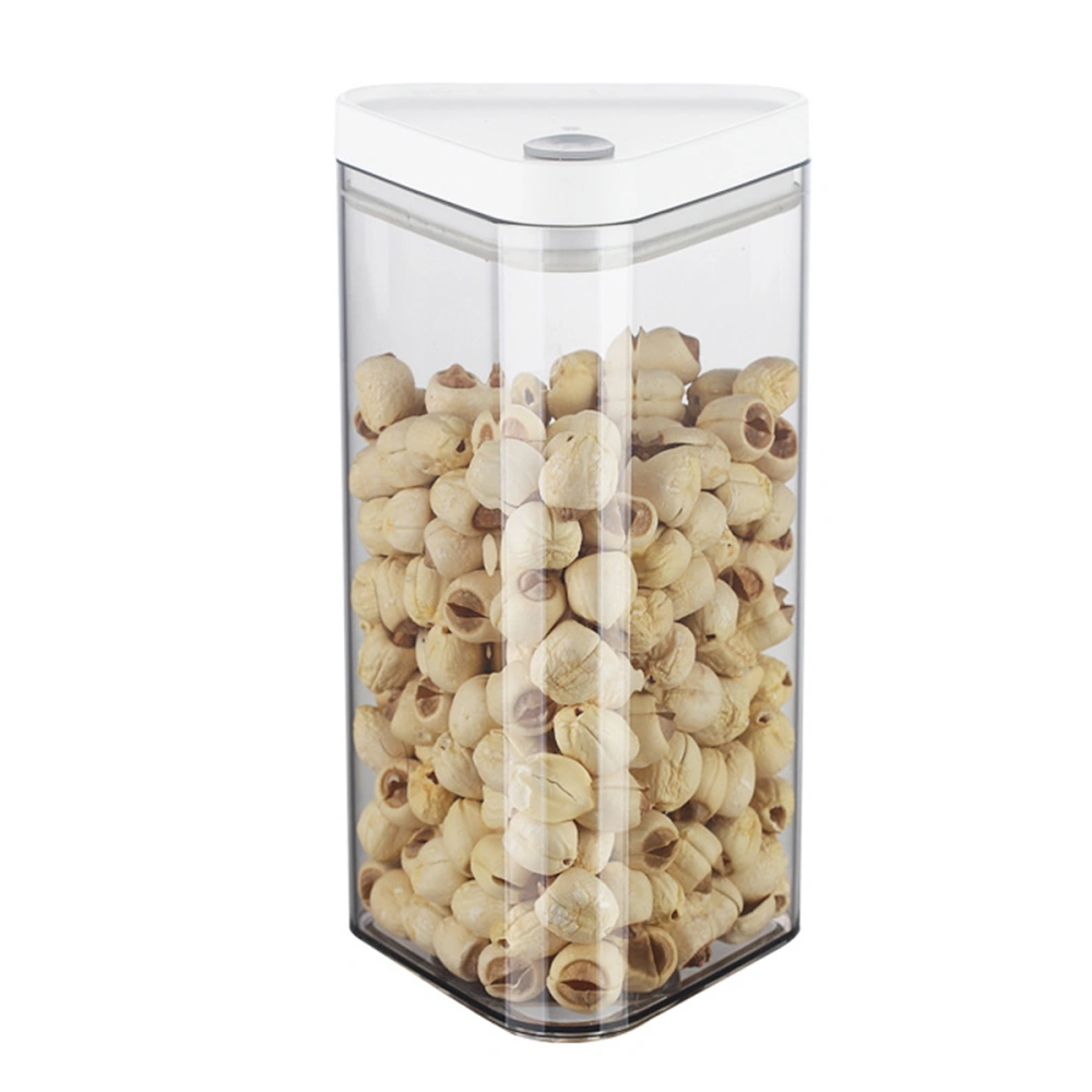 1Pc 800ml Storage Jar Sealed Jar Cereal Container Plastic Jar for Kitchen Sealed Jar for Home (White)