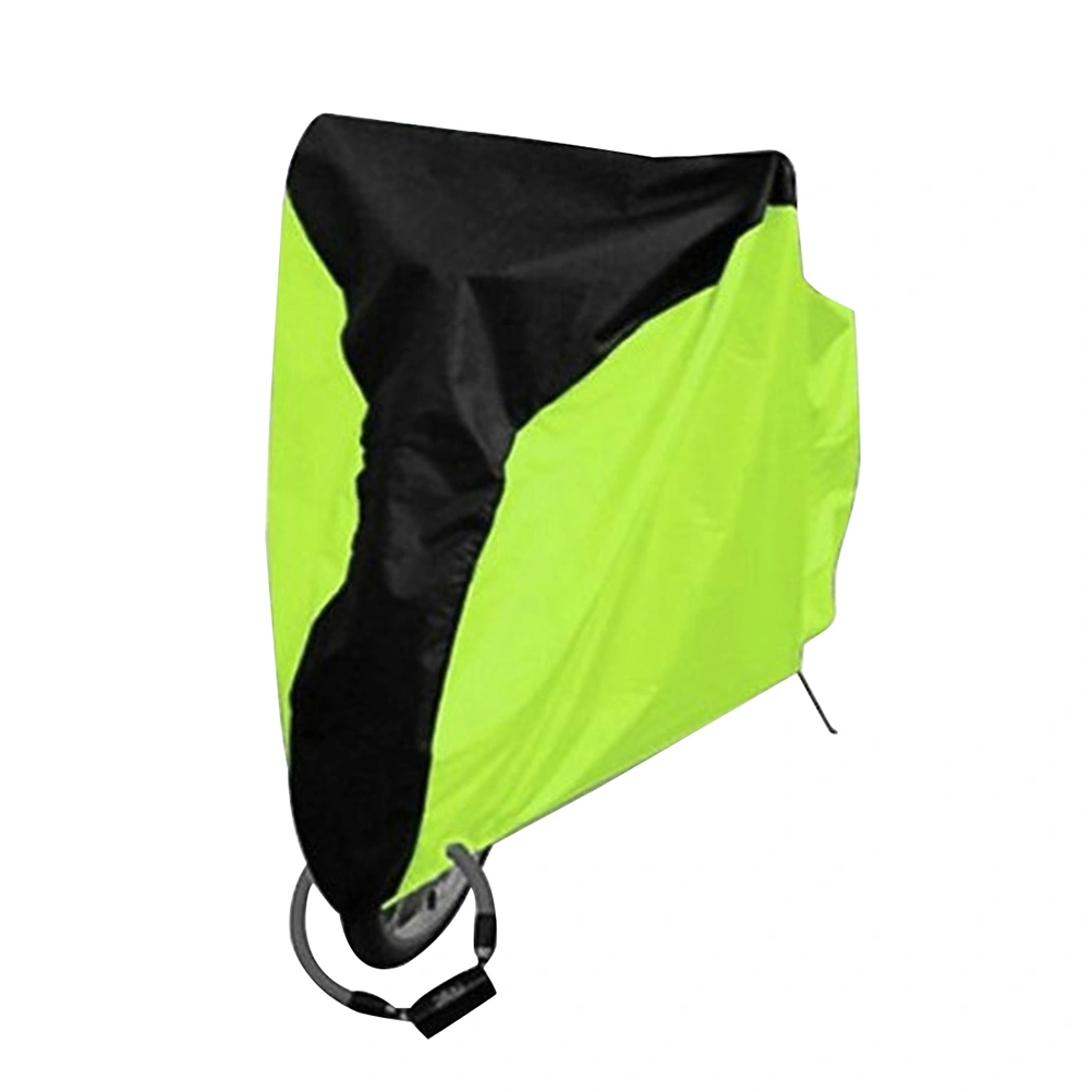 Weather Proof Bike Cover Outdoor Dustproof Cover with Metal Lockhole for Mountain/Road Bike - Size S (Black Center with Fluorescent Green)