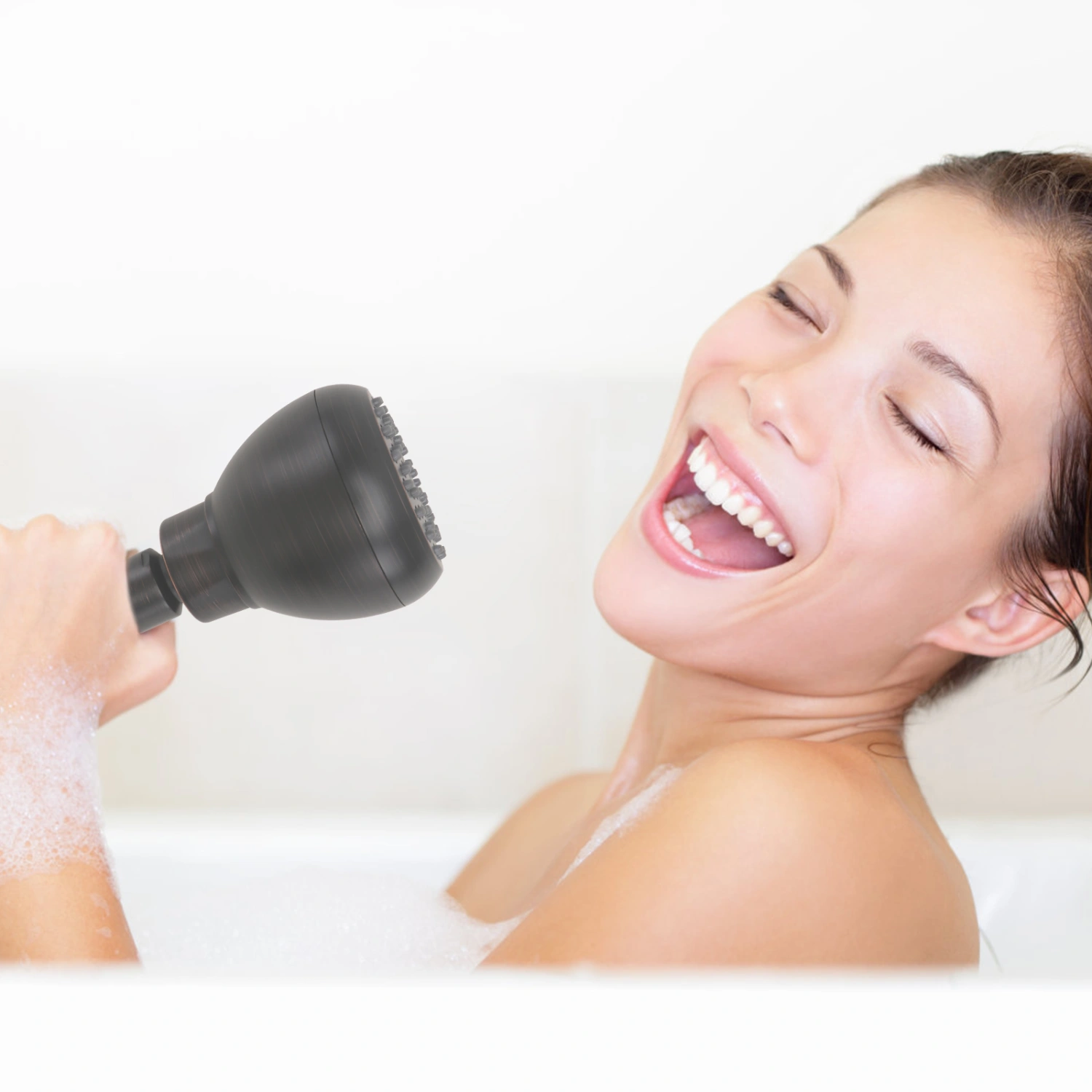 1pc Bathroom Shower Head Pressurized Shower Nozzle Shower Sprinkler (Bronze)