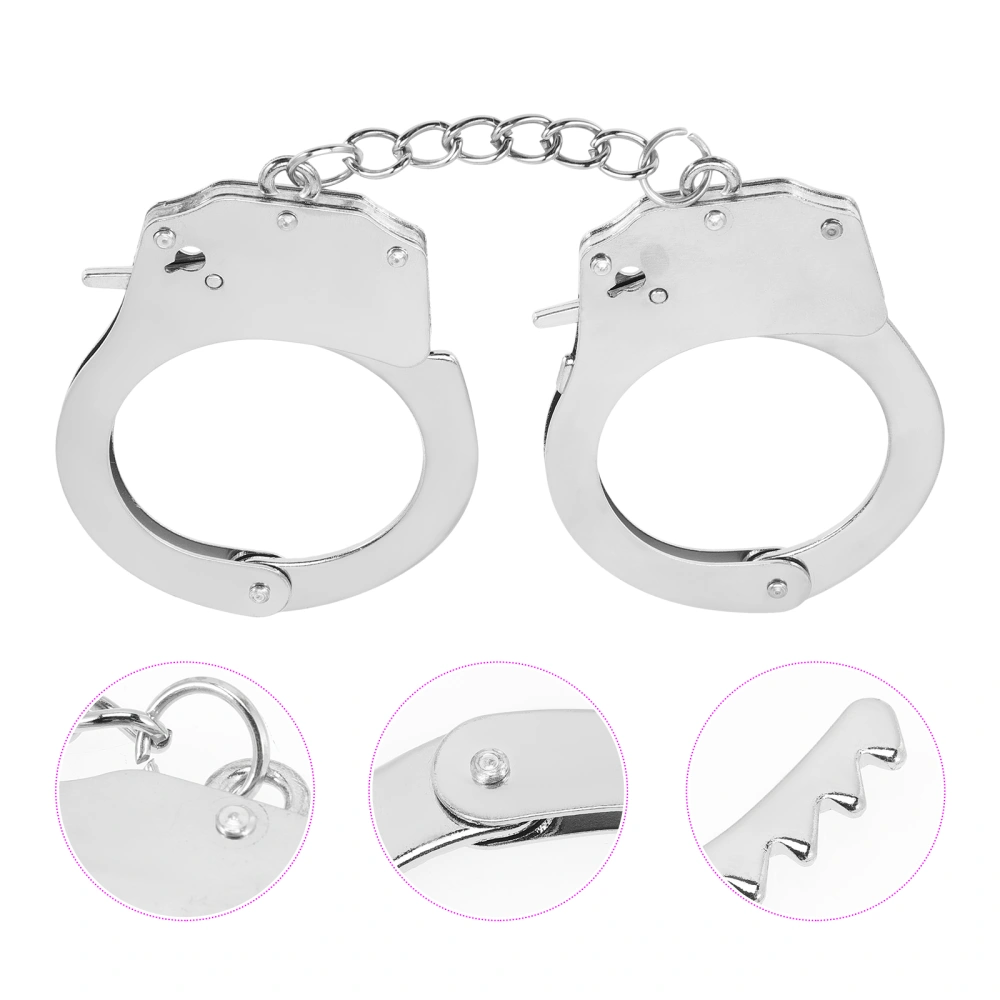 Toy Handcuffs Metal Handcuffs with Keys Portable Safety Stage Party Performance Props