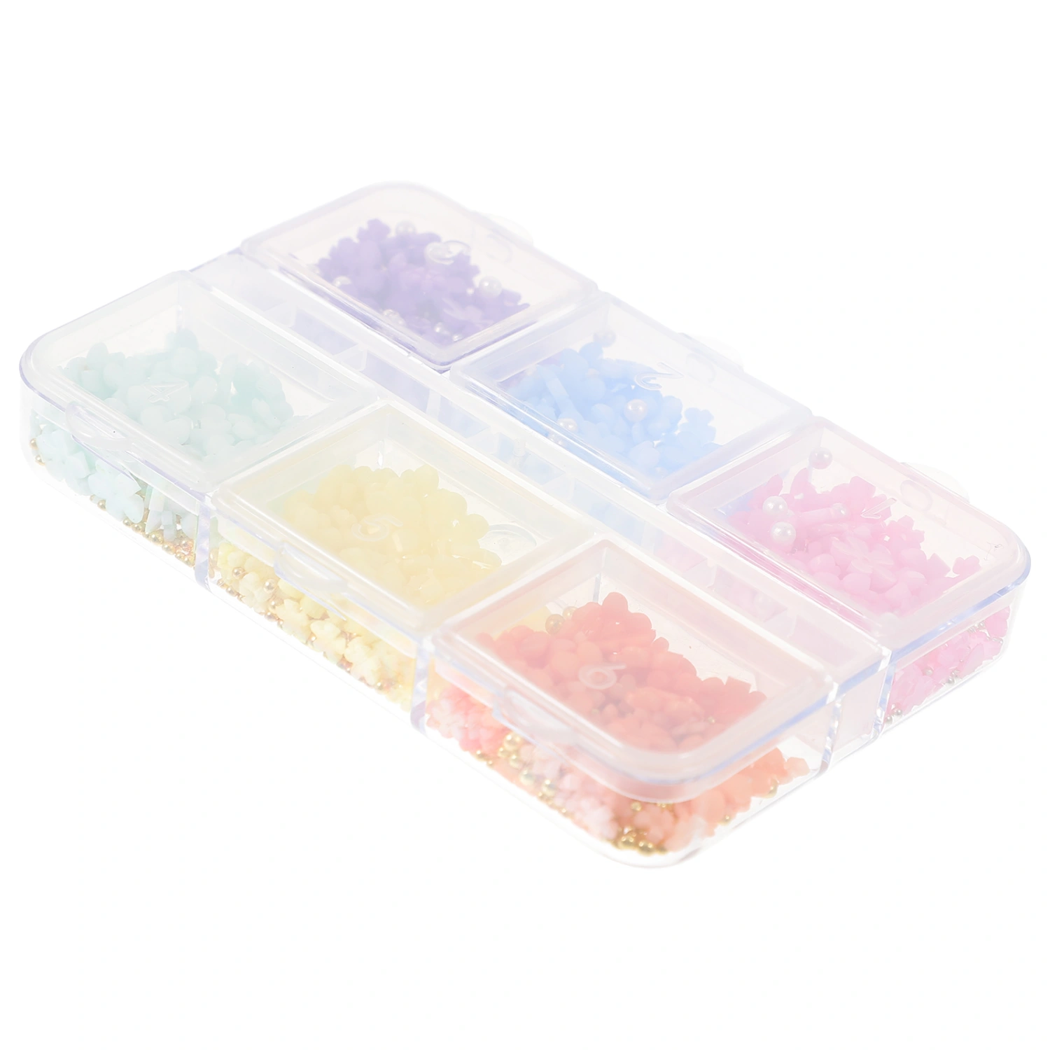 1 Case Flower Pearl Nail Charms 3D Flower Nail Charms Nail Flowers Decorative Nail Charms