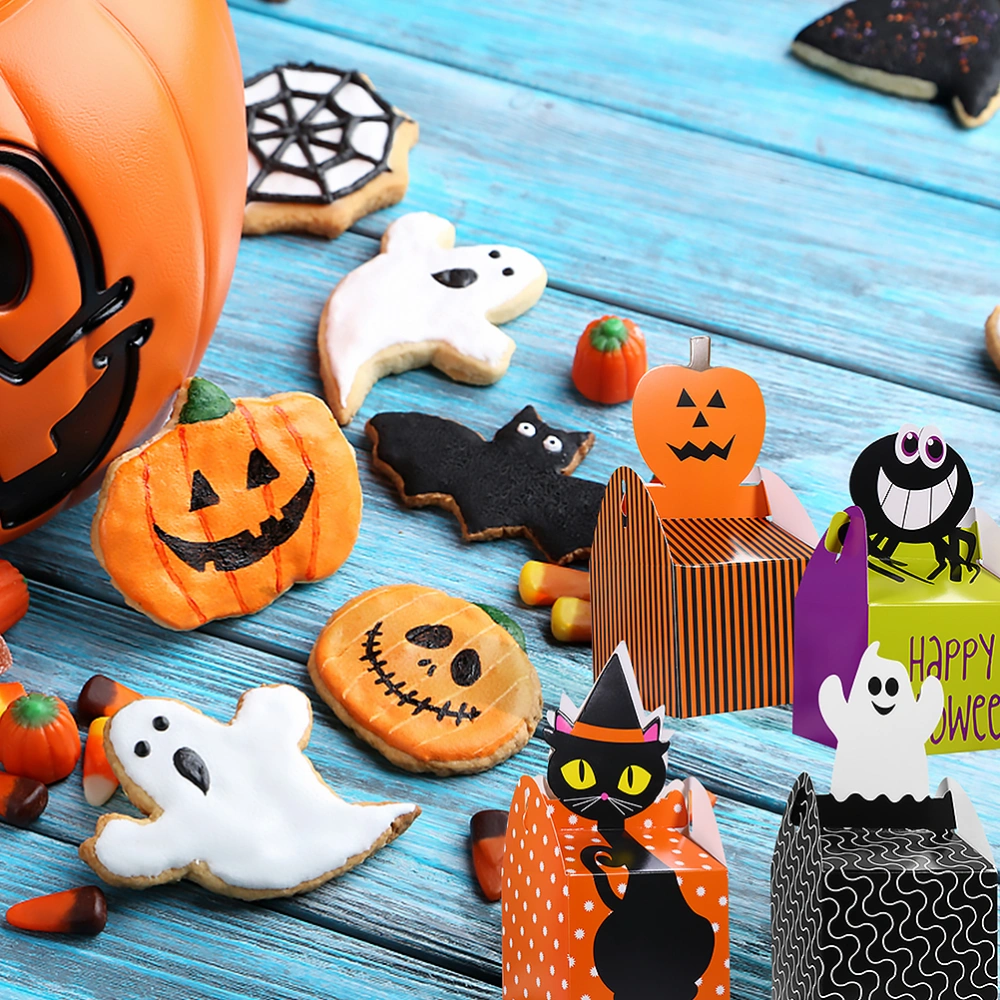 25pcs Halloween Candy Cookie Box Storage Box for Halloween Party