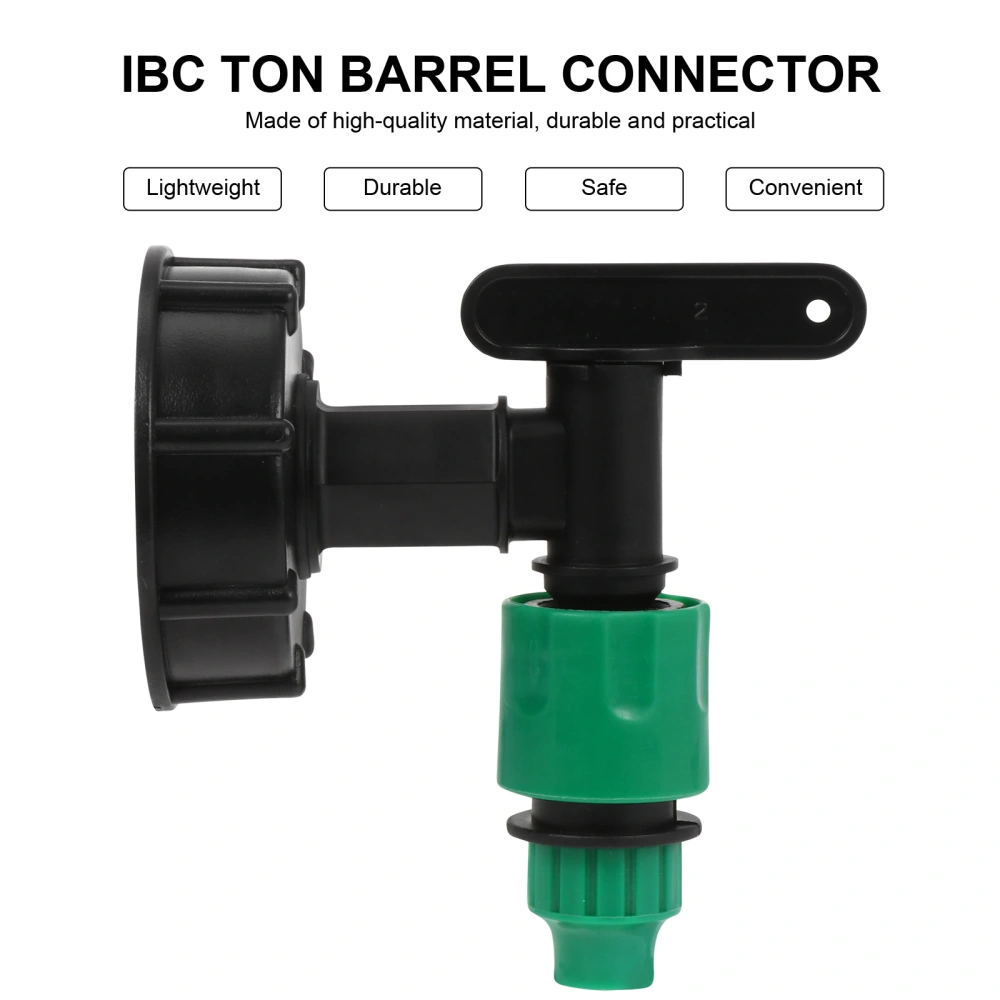  Thread Plastic IBC Tank Tap to Garden Hose Connector Barrel Joint Fittings