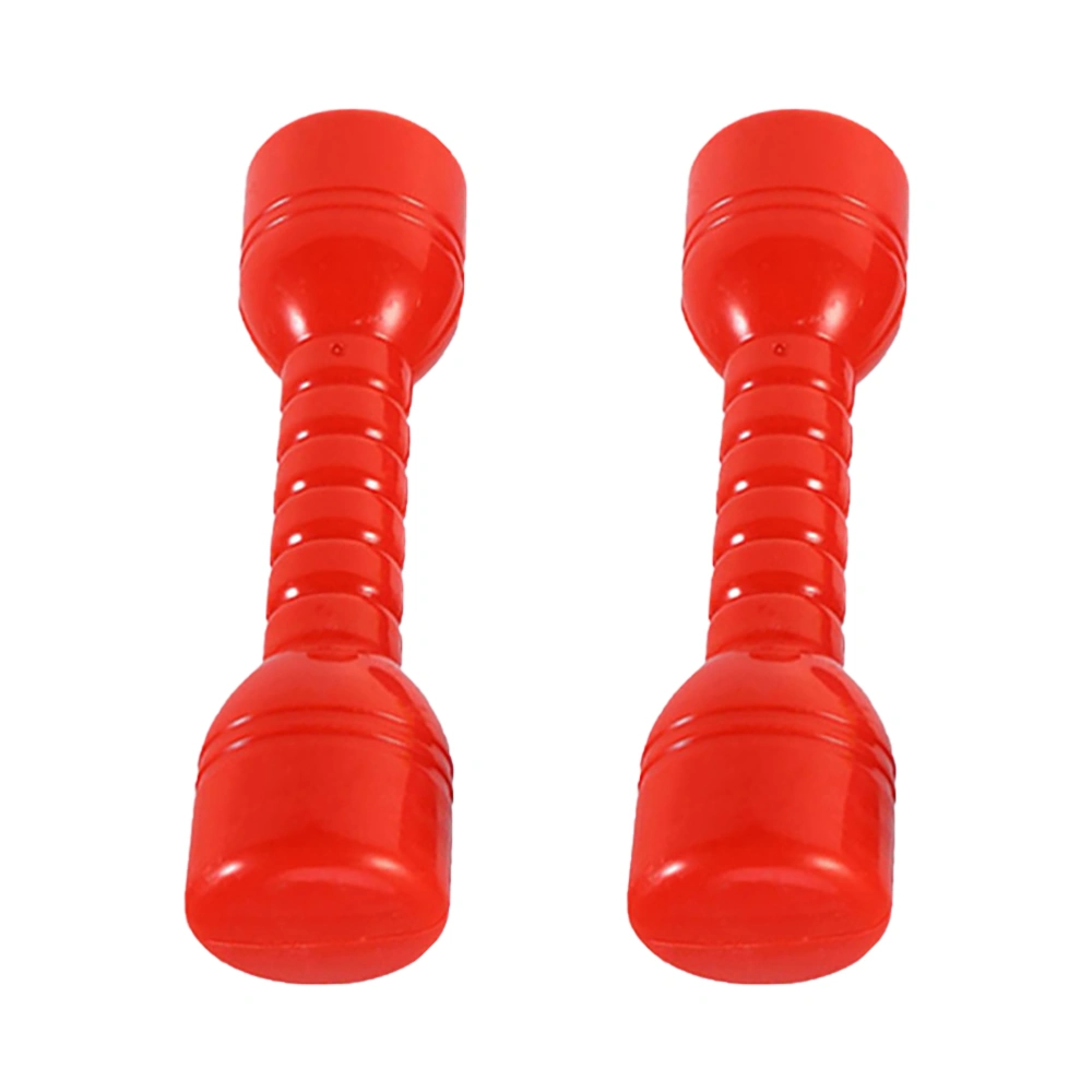 2pcs Ergonomic Plastic Dumbbells Hand Bars Children Morning Exercise Barbells