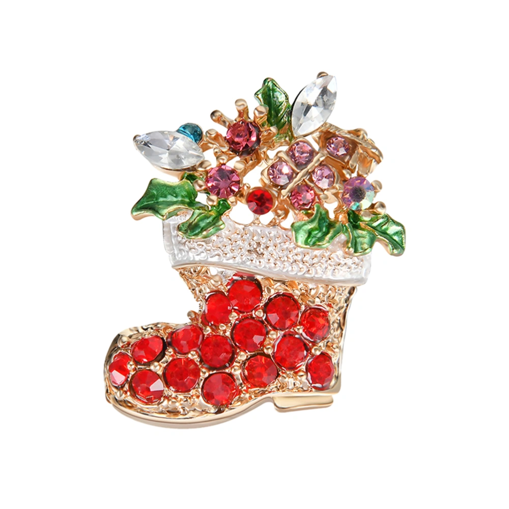 Holiday Christmas Xmas Brooch Pin Jewelry for Christmas Party Dress Decorations (Christmas Socks 2)