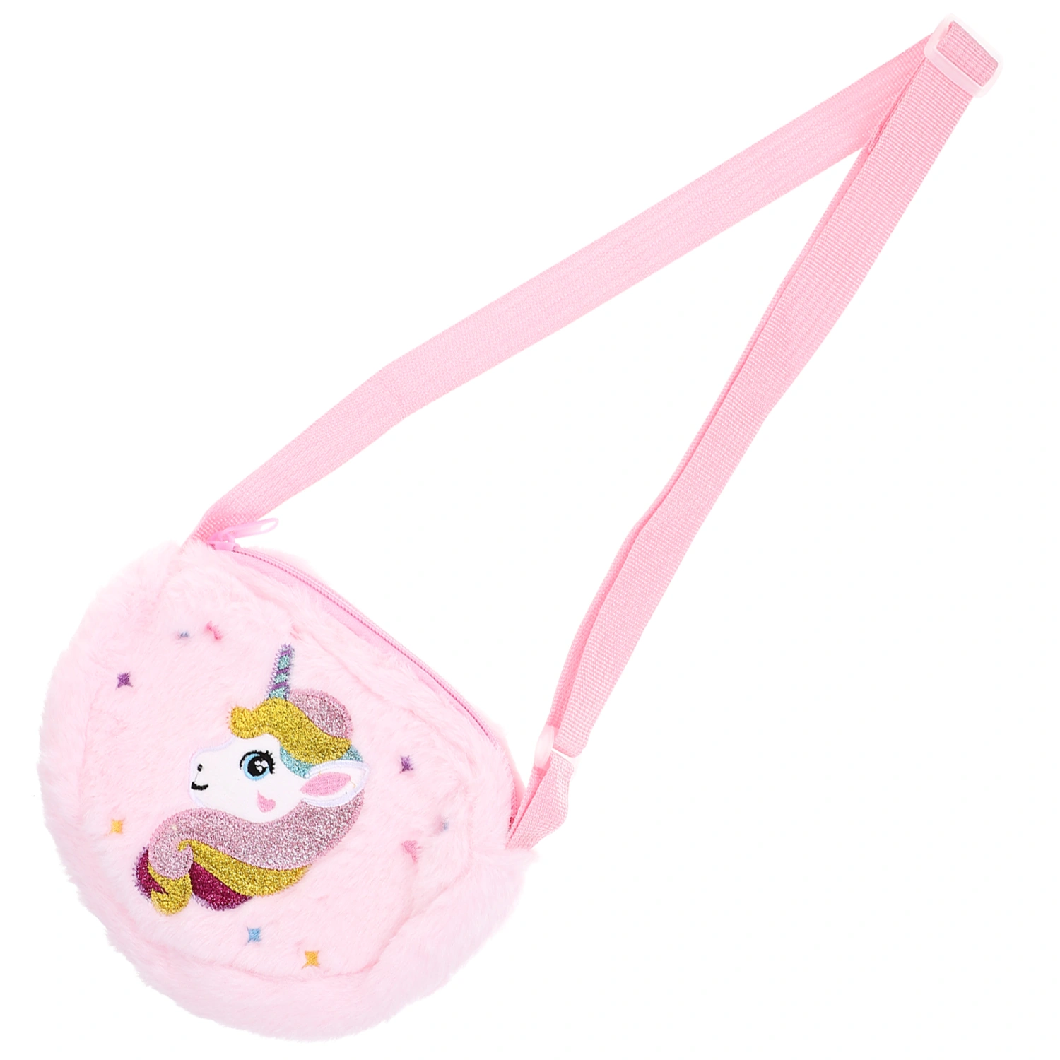 Plush Unicorn Pattern Shoulder Bag Girl Bag Unicorn Plush Bag Cute Shoulder Purse