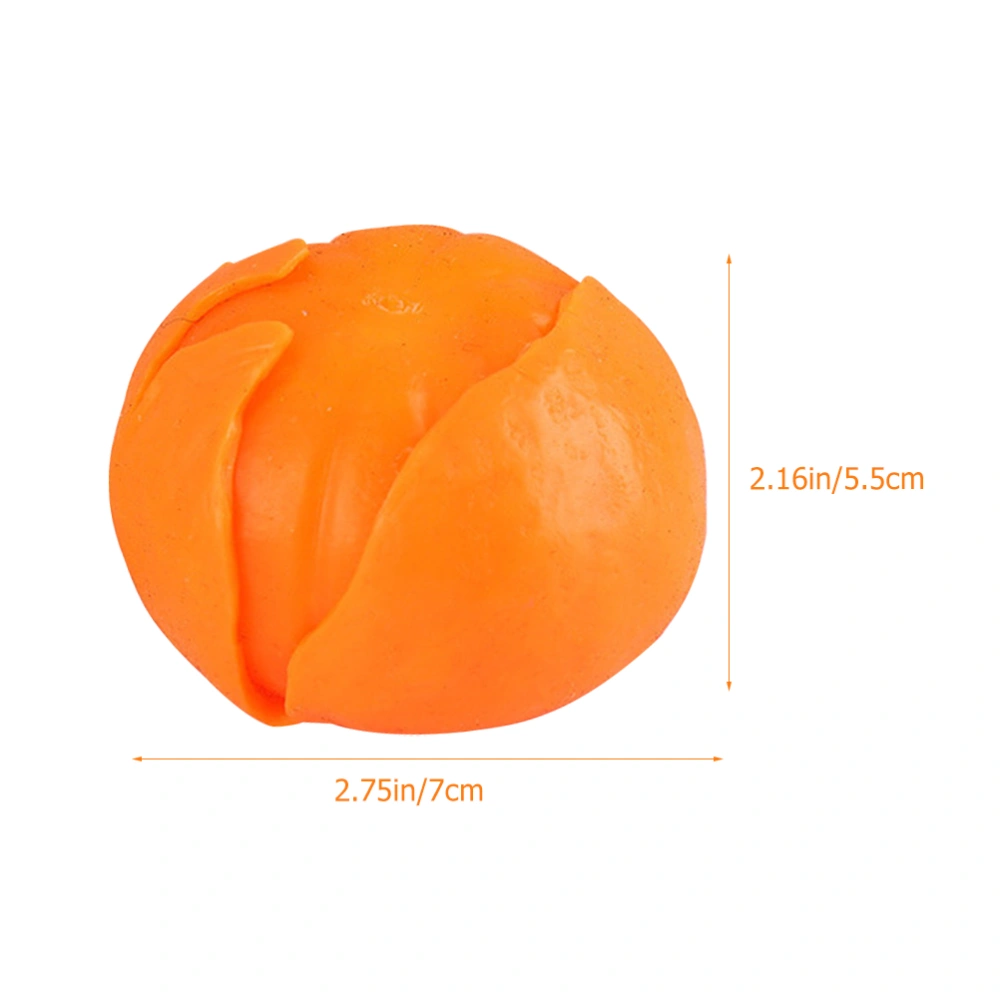 2Pcs Orange Fruit Squeezing Toy Funny Orange Decompression Toy Home Office Pressure Release Toy