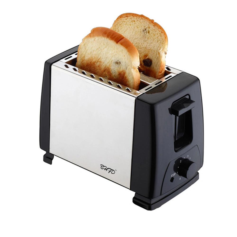 Electric Toaster Compact Stainless Steel Extra-wide 2-Slice Toaster with EU Plug