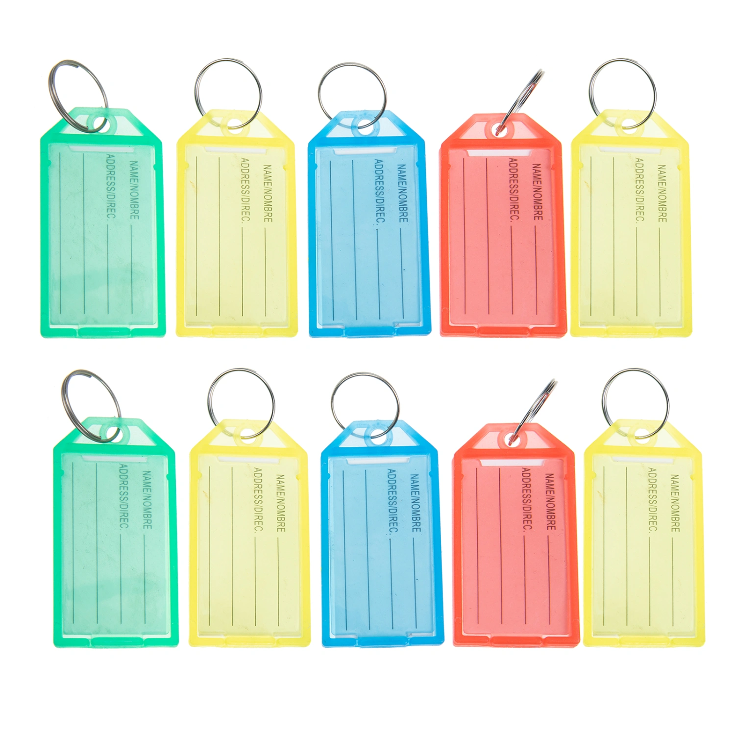 25Pcs Key Labels with Rings Plastic Key Tags Key Identifiers Colored Key Chain Tags Key Label Tags