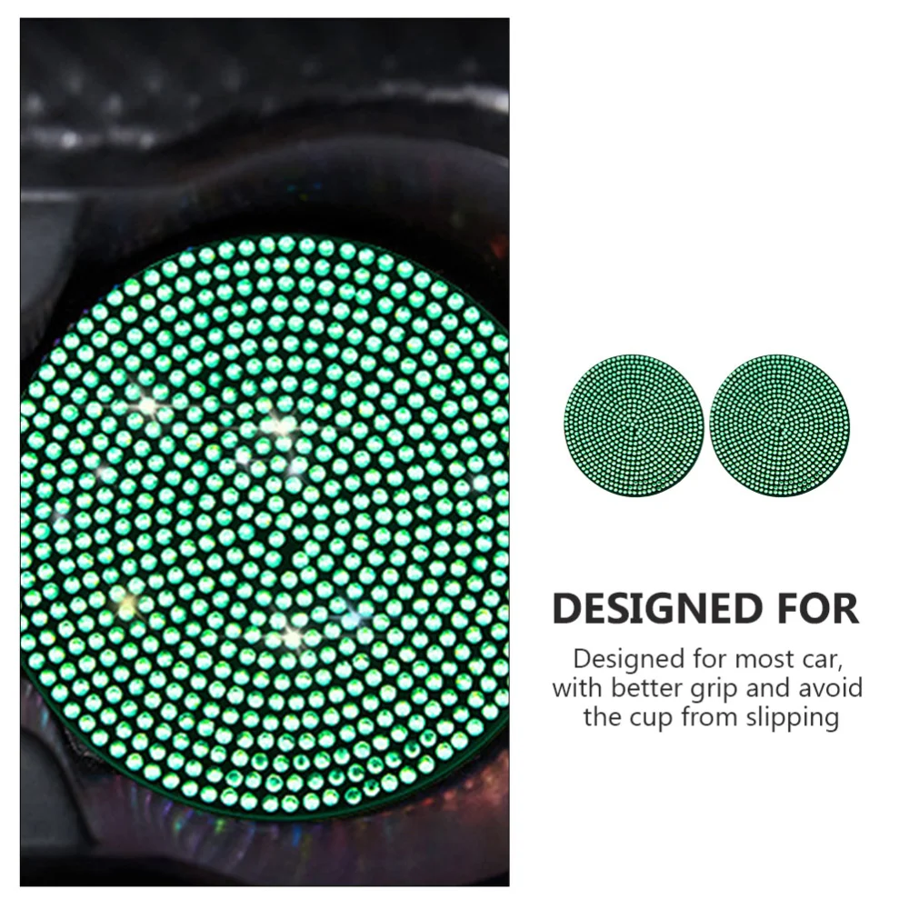 2pcs Cup Coasters Vehicle Coasters Auto Round Water Cup Holders Non-slip Cup Pads