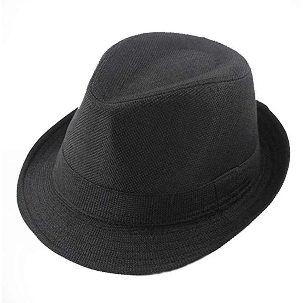 Children Fedora Hats Gentleman Kids Dancing Performance Hat for Head Girth of 56-58cm (Black)