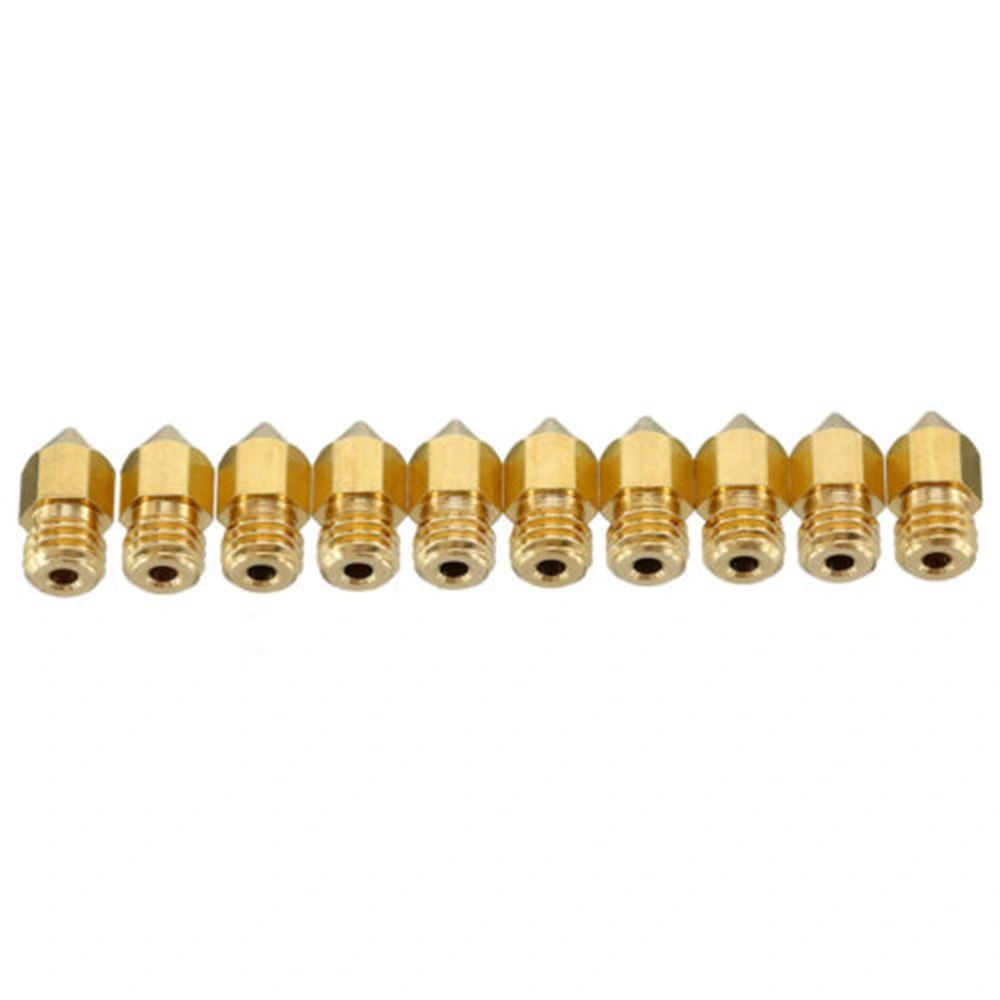 8pcs Brass Nozzle Tip Extruder Nozzle Head for MK8 Makerbot 3D Printer (1.75mm/0.1mm+0.2mm+0.3mm+0.4mm+0.5mm+0.6mm+0.8mm+1.0mm)