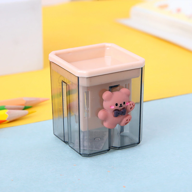 2Pcs Cartoon Pencil Sharpeners Manual Pencil Sharpeners Decorative Sharpeners Double-Holes Sharpeners