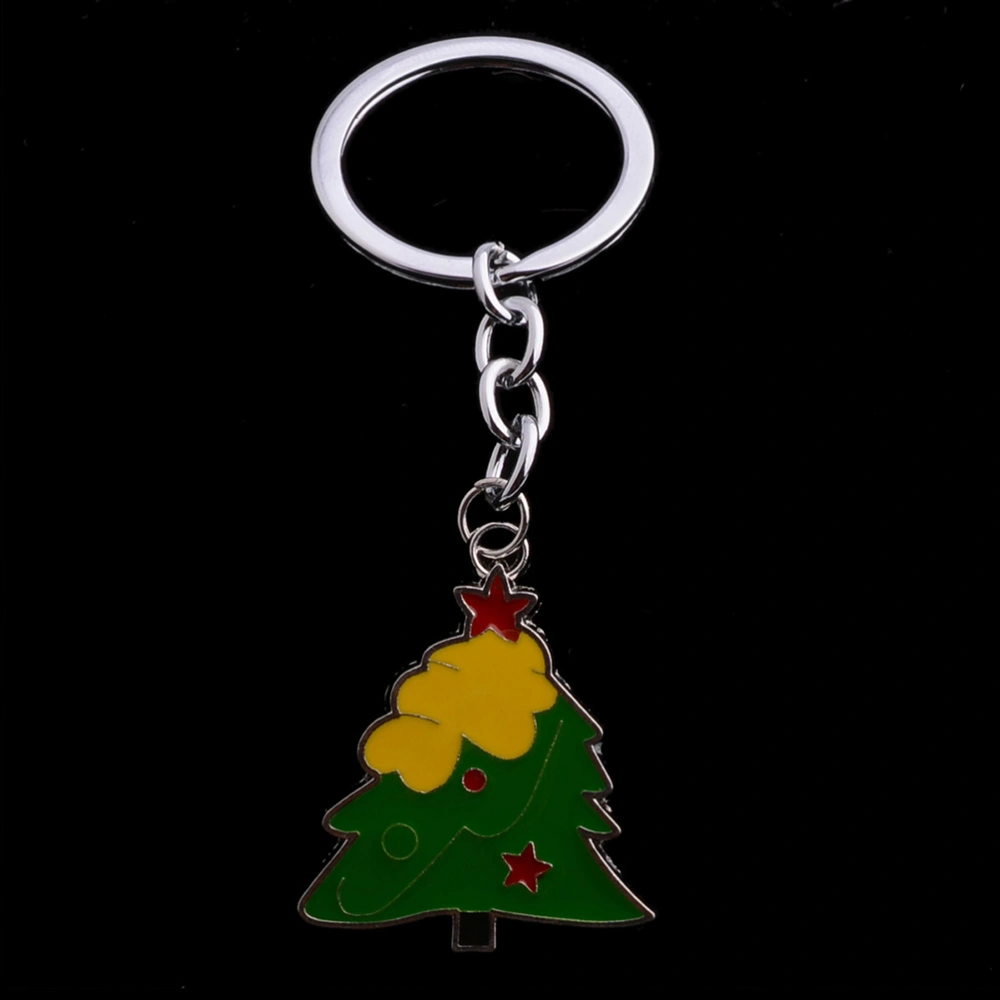 Mini Christmas Tree Design Pendant Car Key Chain Key Handbag Keychain Trinket Souvenir Christmas Gift Key Ring Wallet Bag Decorations