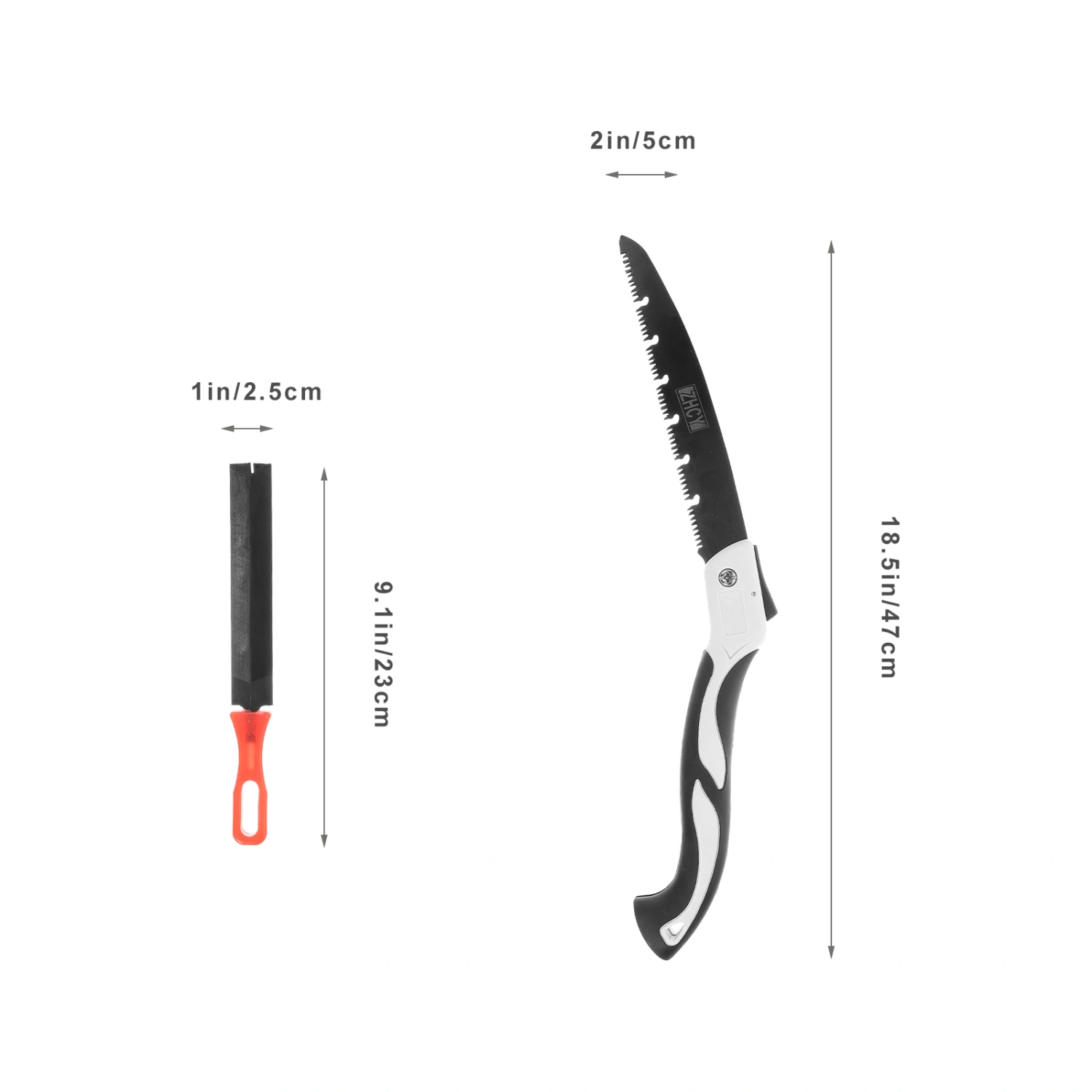 1 Set Folding Saw Heavy Duty Hand Saw for Wood Camping Gardening Pruning Saw with Sharpener