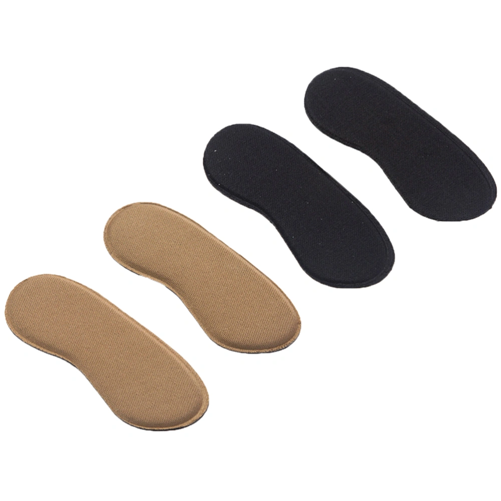 20 Pairs of Self Adhesive Heelpiece Stickers Foot Care Protector Heel Shoes Back Pads for Women Men (Brown, Black Style)