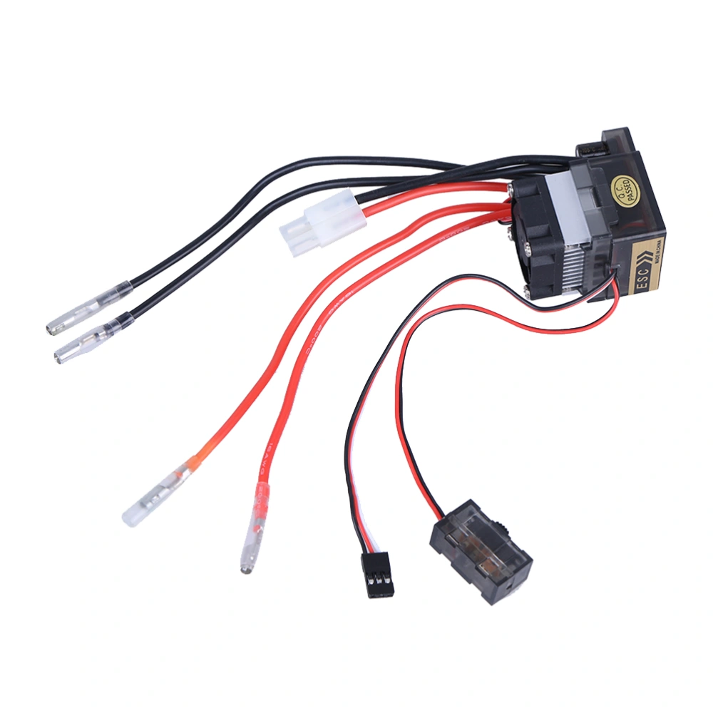 320A Waterproof ESC Bidirectional Brushed Electric Controller without Brake for RC Car Truck Boat (Black)