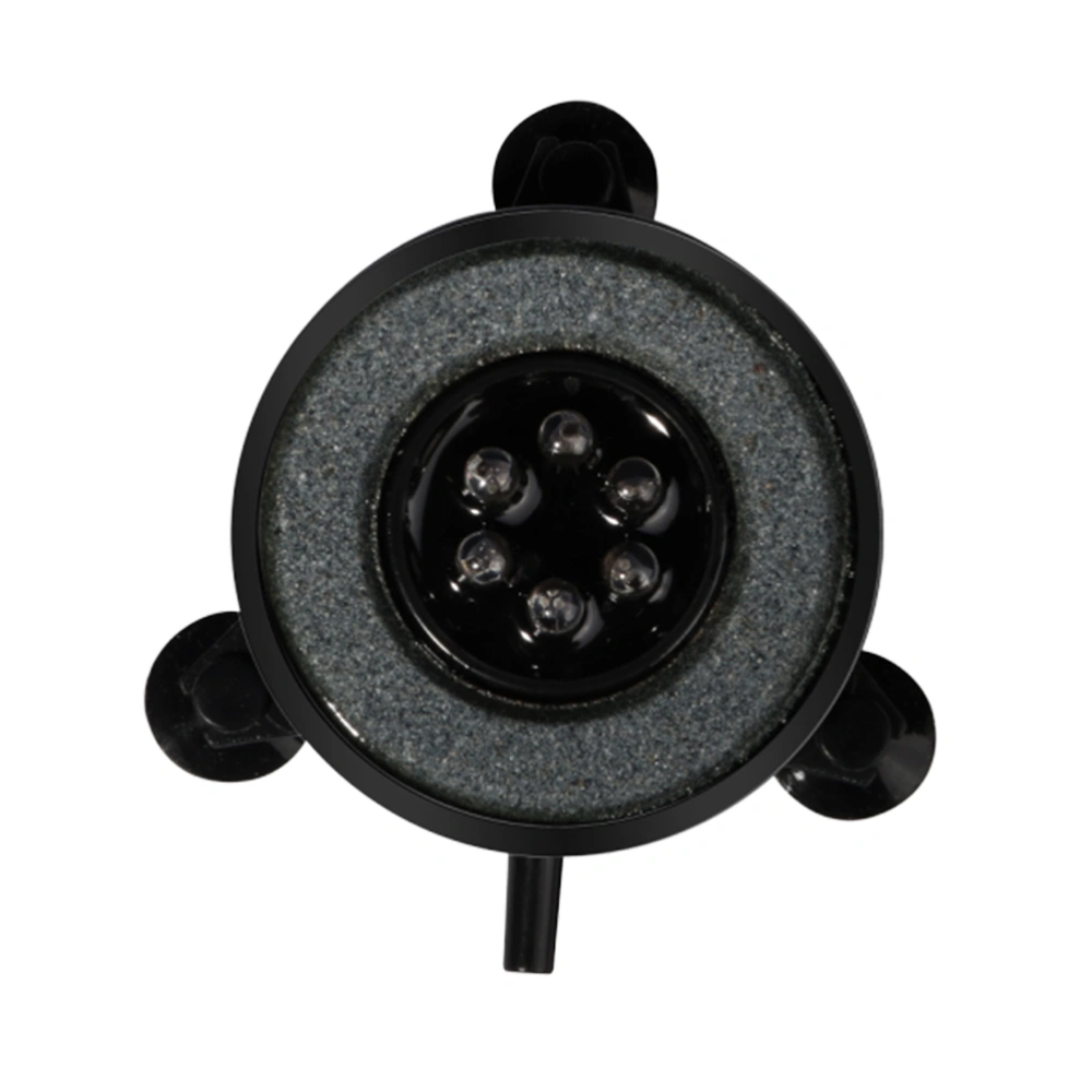 Aquarium Fish Tank LED Diving Lighting Decorative Floodlight Round Bubble Light Black (EU Plug)