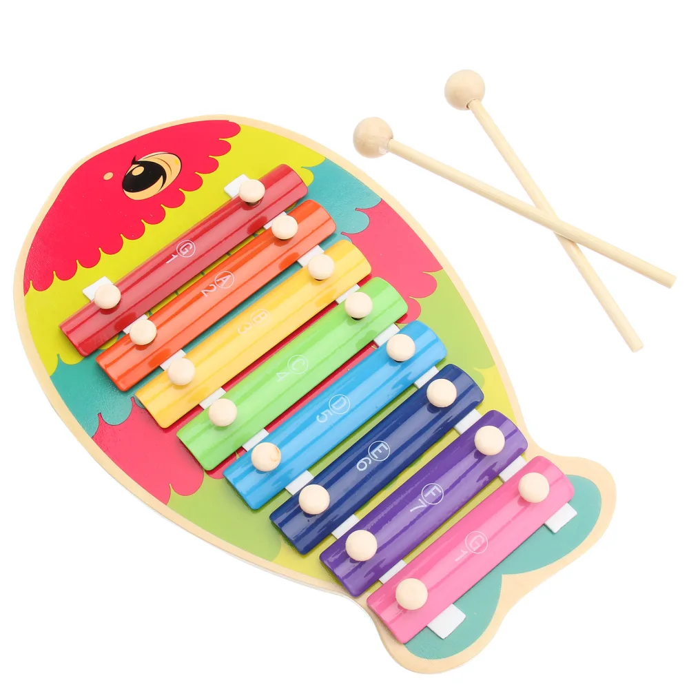 1pc Wooden Xylophone Musical Toy with 8-Note Hand Knock Percussion Instrument