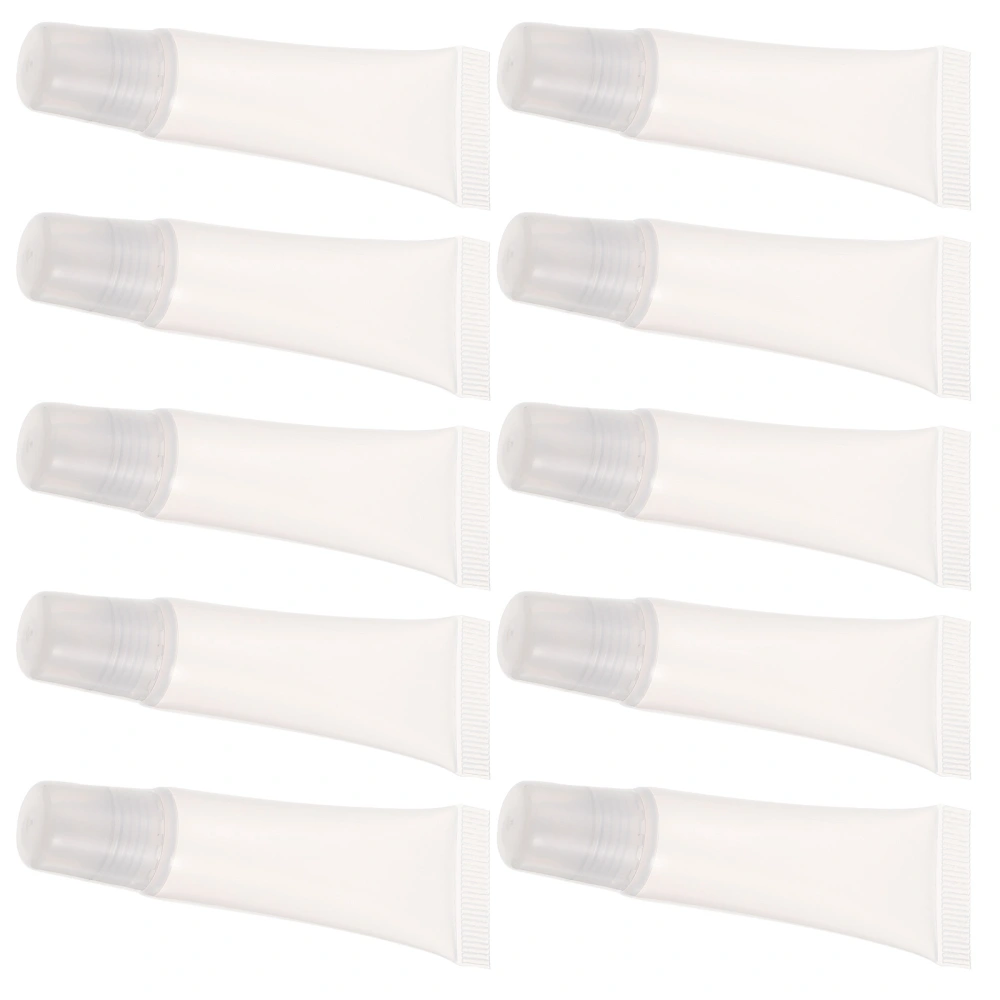 10pcs Portable Empty Lip Gloss Storage Tubes Refillable Lip Glazes Bottles