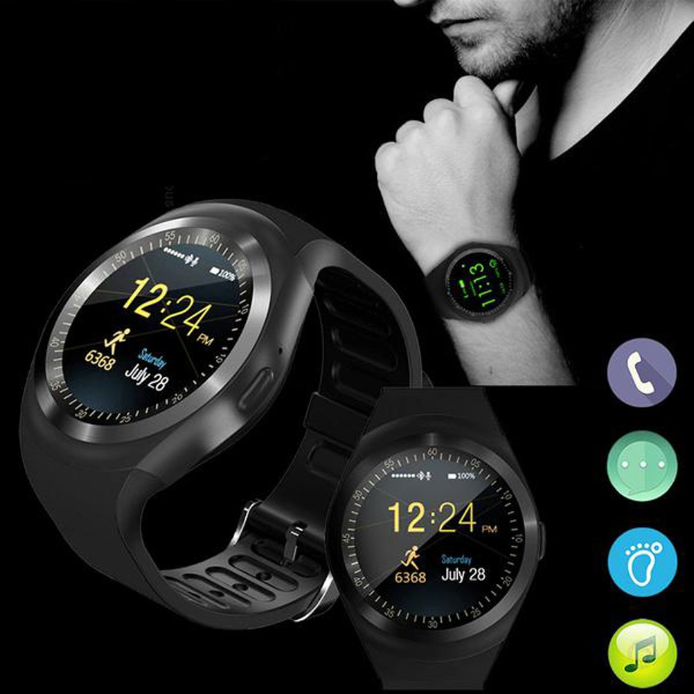 Y1  Touch Screen Smart Watch with Micro SIM TF Slot Wearable Devices For iOS Android Smartphone(White)