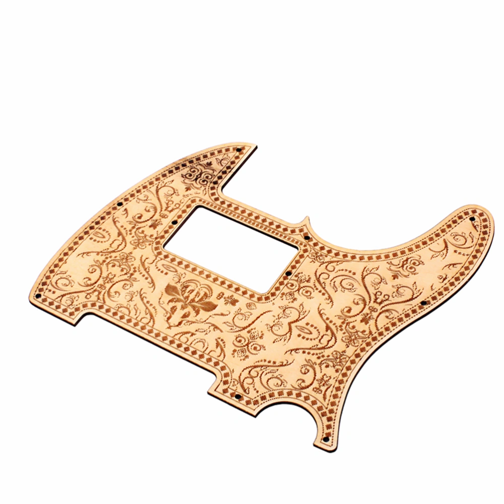 Tl Electric Guitar Pickguard Maple Wood Handmade Te Le Caster Guitar ASH Pickguard Scratch Plate (Khaki)