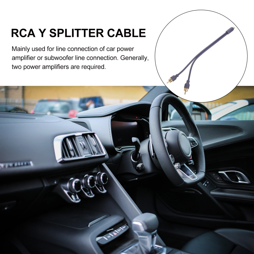 RCA Y Splitter Cable Female to Dual Male Car Sound Equipment Cable Supply