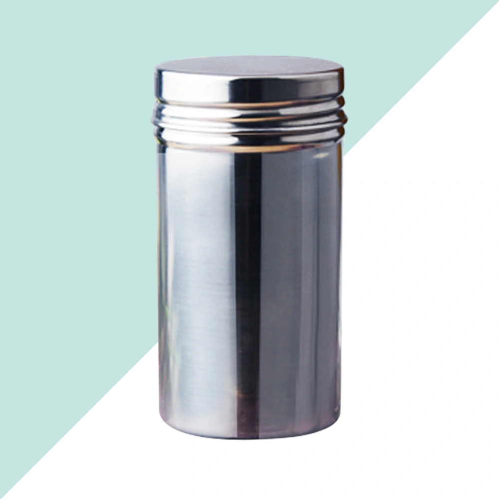 304 Stainless Steel Food Storage Container Storage Jar Sealed Can Travel Portable Storage Tank Storage Box Seasoning Jar(Silver/420ml)