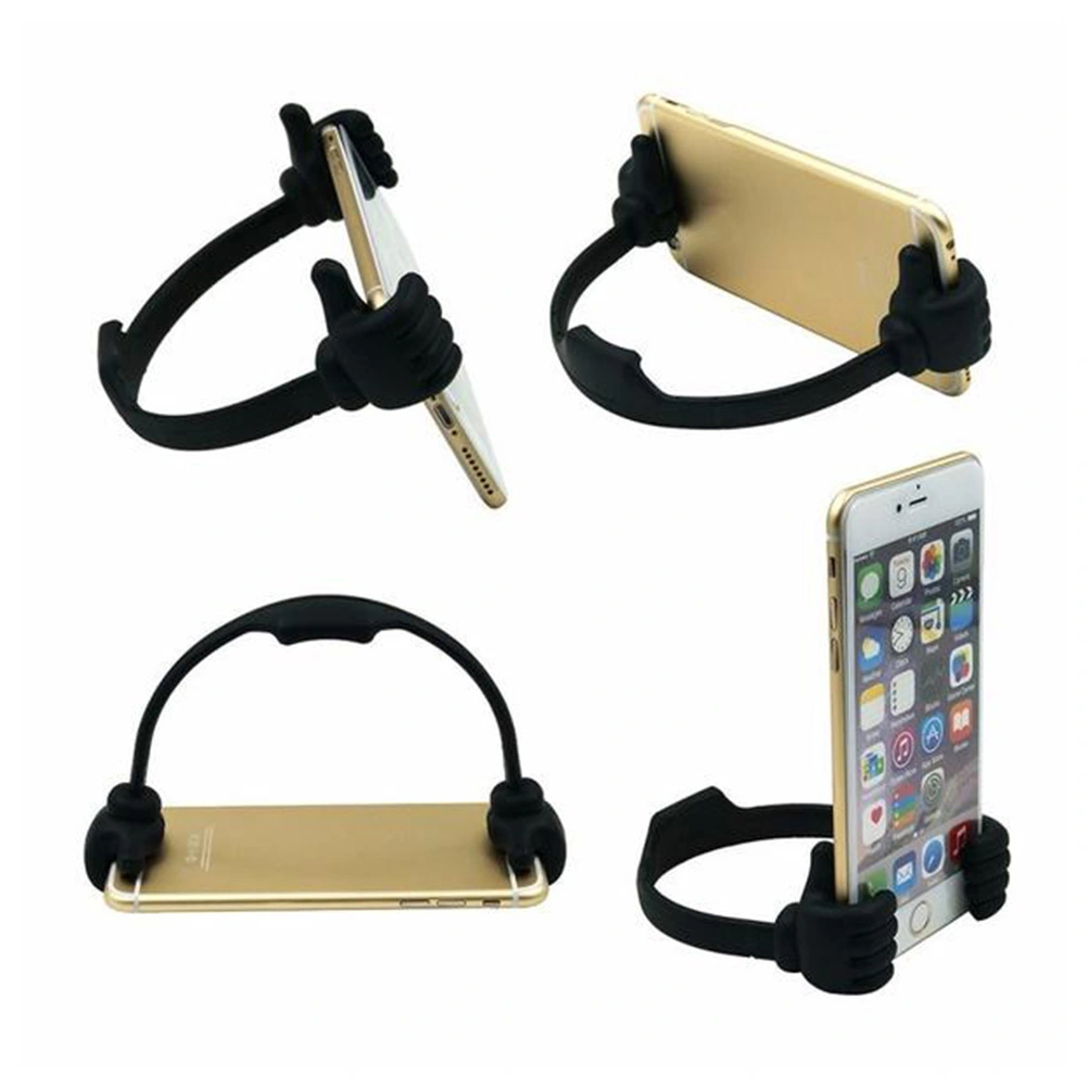 Creative Design Universal Lazy Phone Holder Stand on Table Smart Multiple Functions Mobile Phone Mount Stand Lazy Bracket (Black)