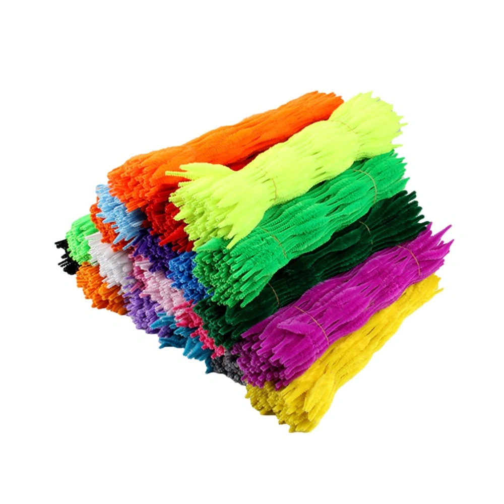 100PC Wavy Hair Twisted Stick Kindergarten Children Handmade DIY Making Educational Toy Shiny Metal Silk Creative Artwork Pipe Cleaner